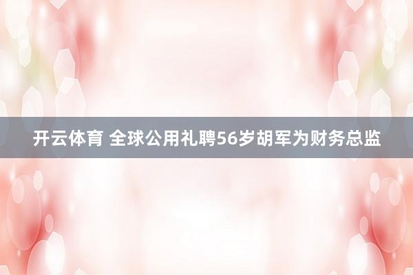 开云体育 全球公用礼聘56岁胡军为财务总监